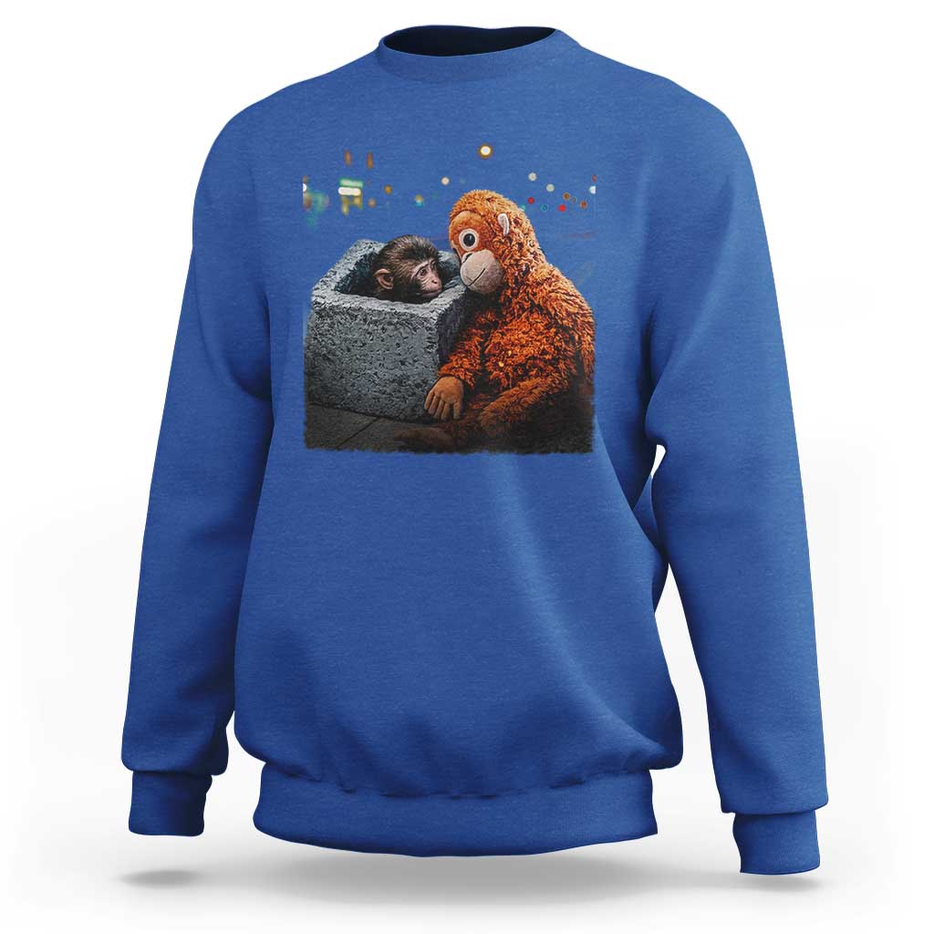 Punch Mokey Sweatshirt Viral Trend Baby Monkey Streets Meme
