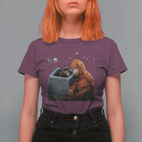 Punch Mokey T Shirt For Women Viral Trend Baby Monkey Streets Meme
