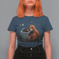 Punch Mokey T Shirt For Women Viral Trend Baby Monkey Streets Meme