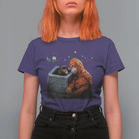 Punch Mokey T Shirt For Women Viral Trend Baby Monkey Streets Meme