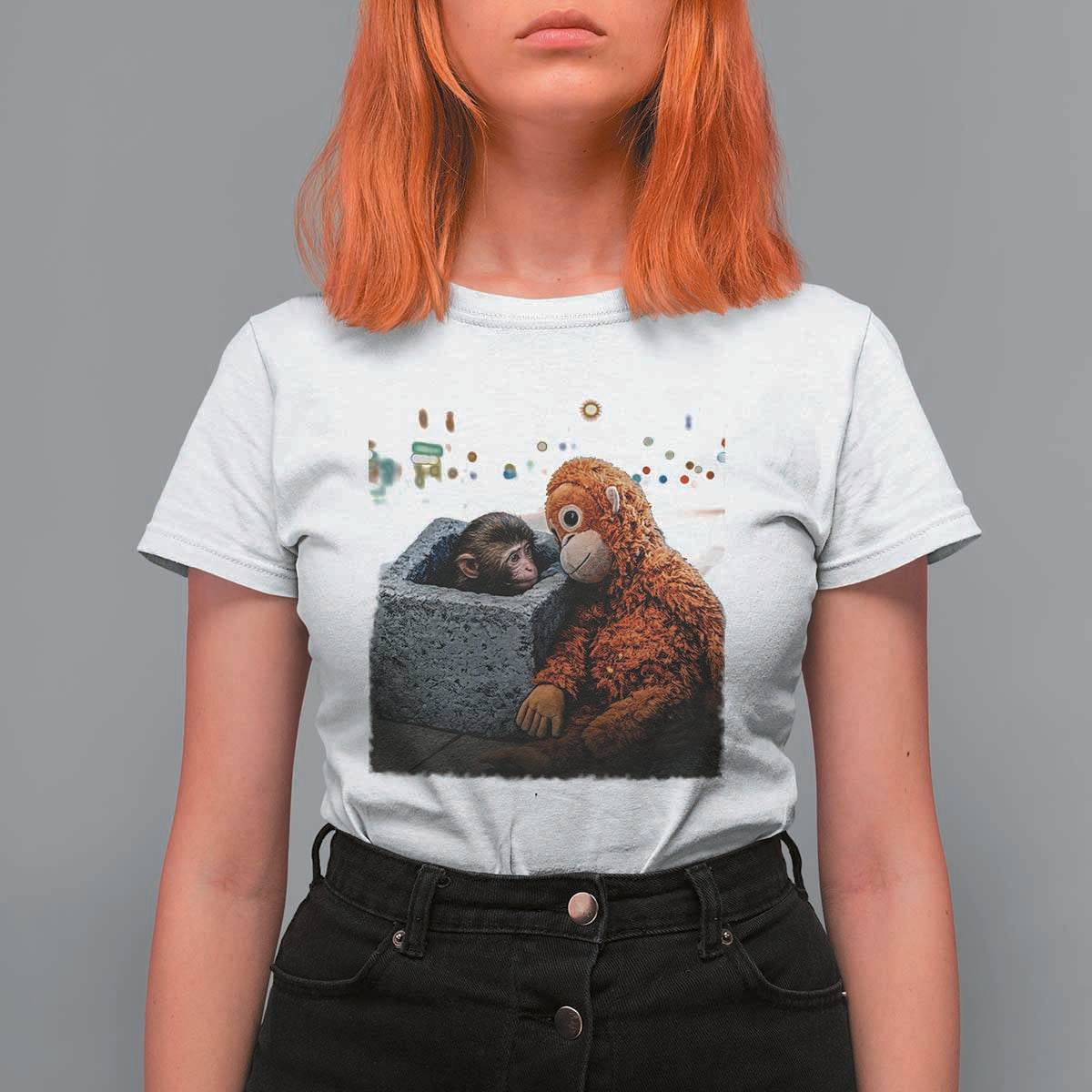Punch Mokey T Shirt For Women Viral Trend Baby Monkey Streets Meme