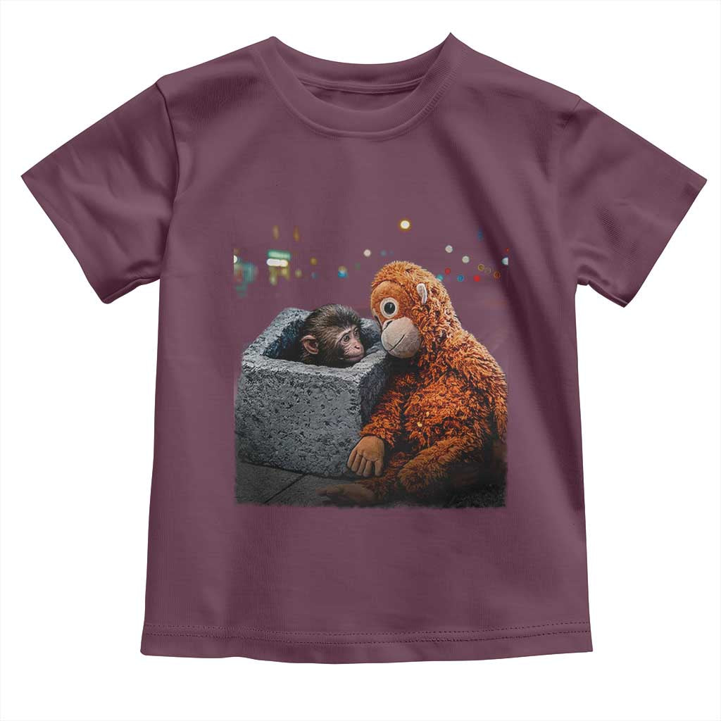 Punch Mokey Toddler T Shirt Viral Trend Baby Monkey Streets Meme