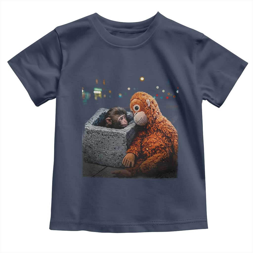 Punch Mokey Toddler T Shirt Viral Trend Baby Monkey Streets Meme