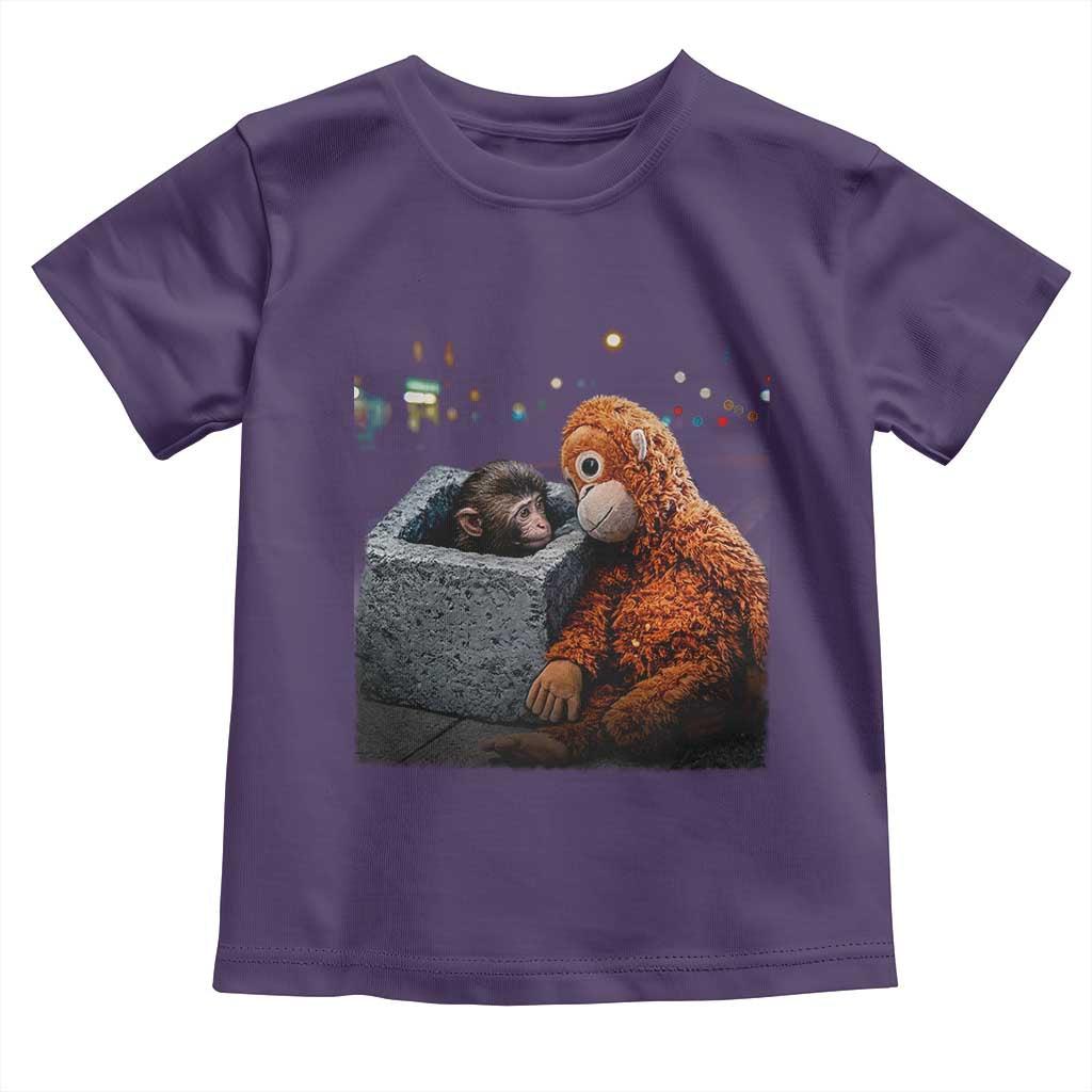 Punch Mokey Toddler T Shirt Viral Trend Baby Monkey Streets Meme
