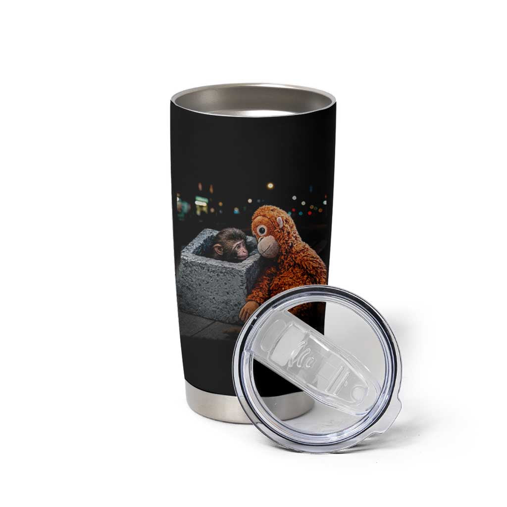 Punch Mokey Tumbler Cup Viral Trend Baby Monkey Streets Meme