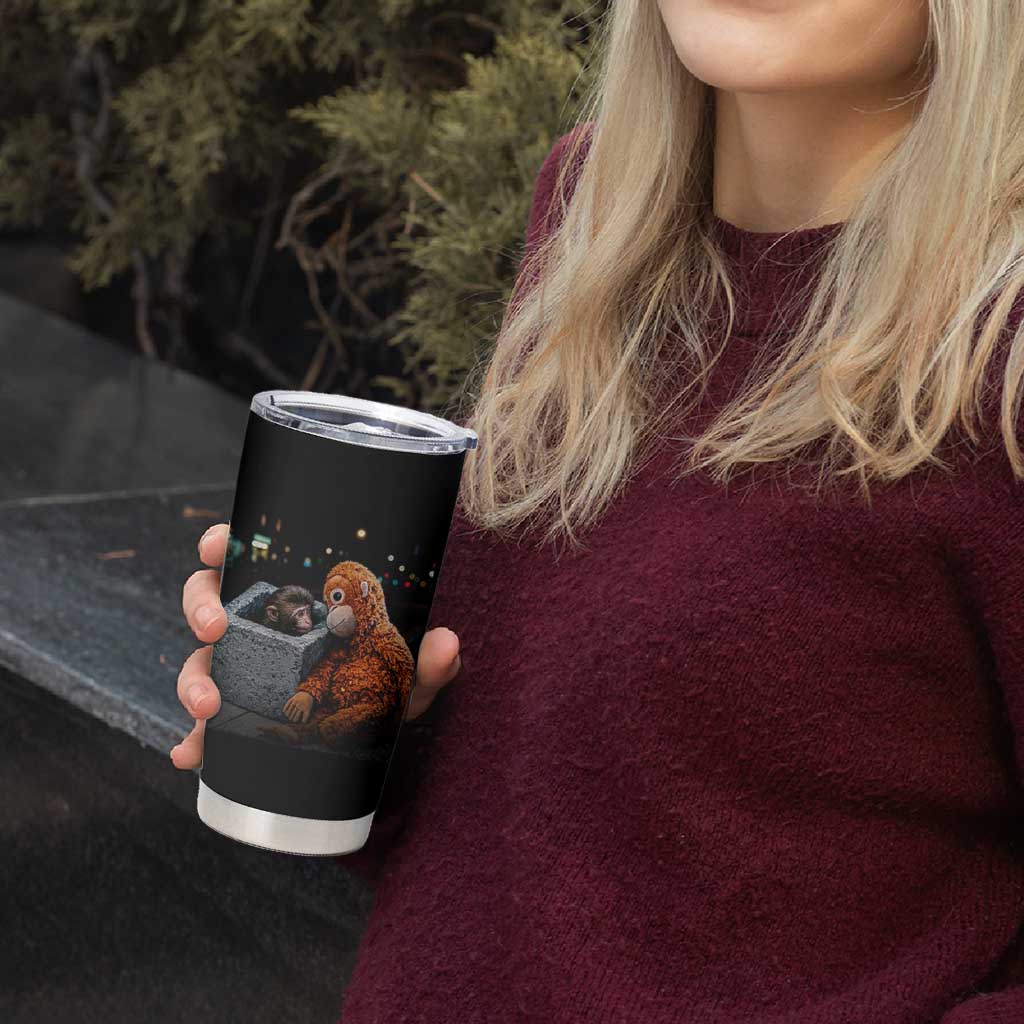 Punch Mokey Tumbler Cup Viral Trend Baby Monkey Streets Meme