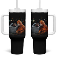 Punch Mokey Tumbler With Handle Viral Trend Baby Monkey Streets Meme