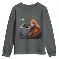 Punch Mokey Youth Sweatshirt Viral Trend Baby Monkey Streets Meme
