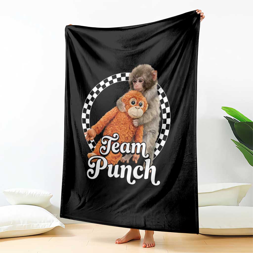 Punch Mokey Throw Blanket Baby Monkey And Plush Toy Viral Trend