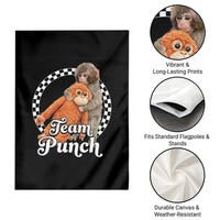 Punch Mokey Garden Flag Baby Monkey And Plush Toy Viral Trend