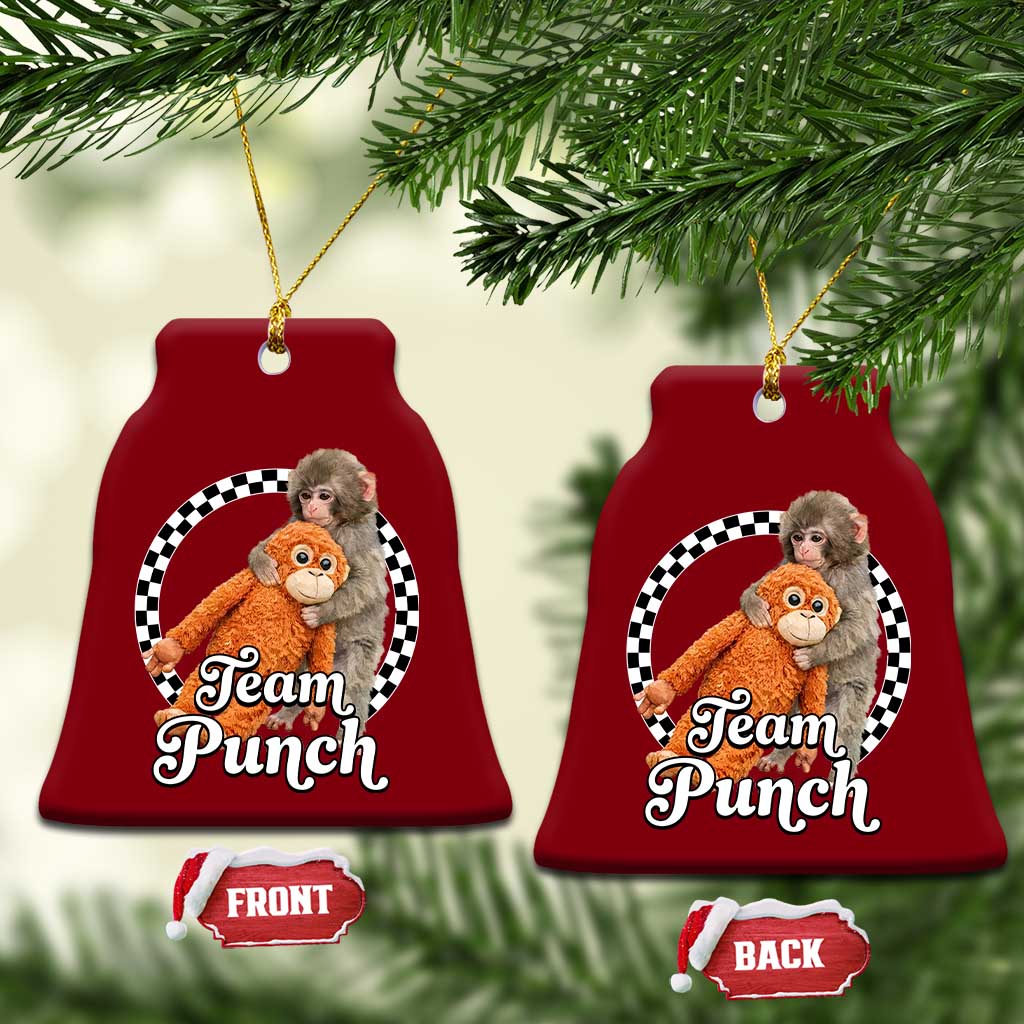 Punch Mokey Ceramic Ornament Baby Monkey And Plush Toy Viral Trend