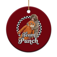 Punch Mokey Ceramic Ornament Baby Monkey And Plush Toy Viral Trend