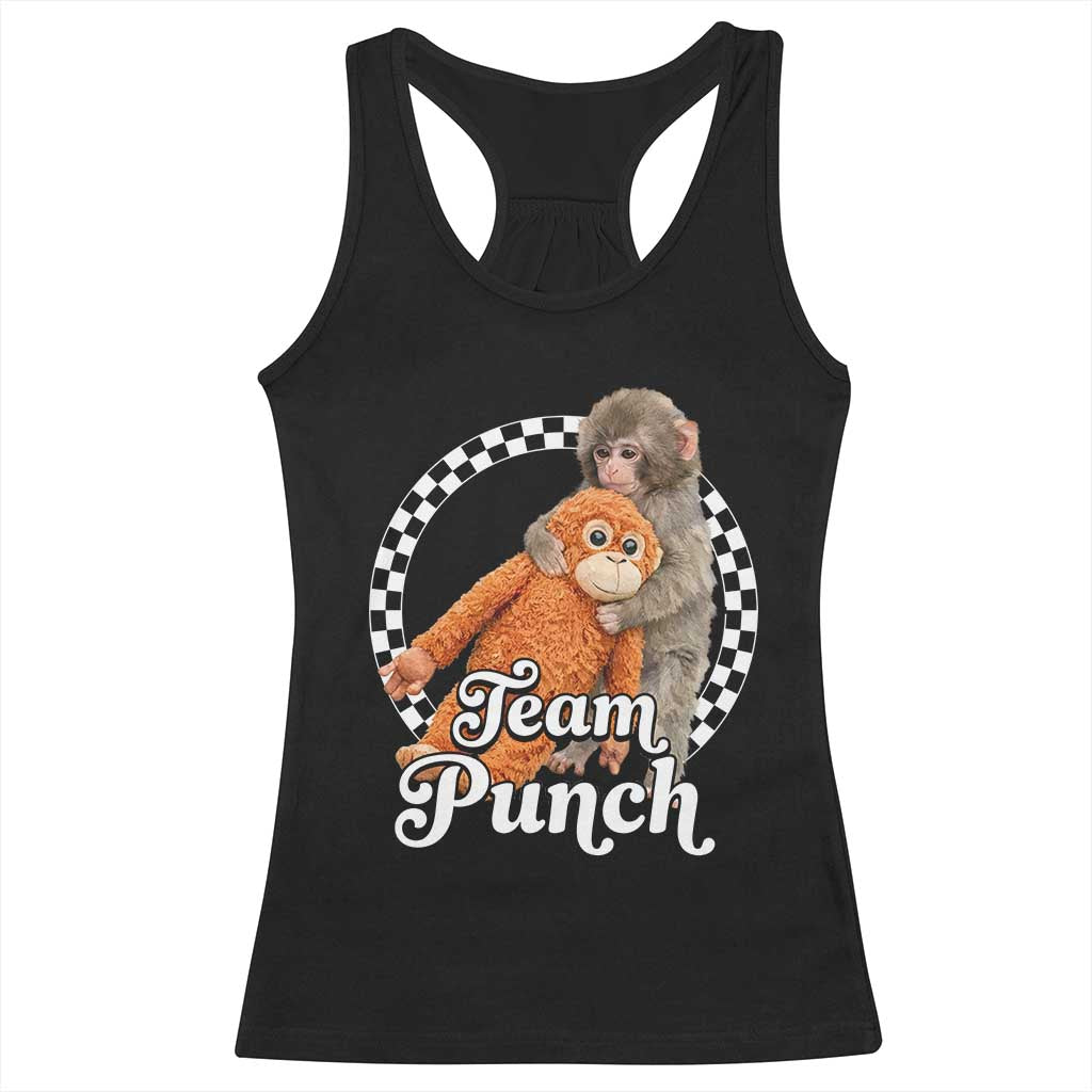 Punch Mokey Racerback Tank Top Baby Monkey And Plush Toy Viral Trend
