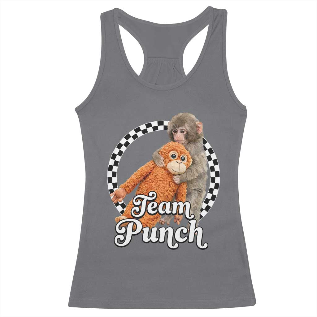 Punch Mokey Racerback Tank Top Baby Monkey And Plush Toy Viral Trend