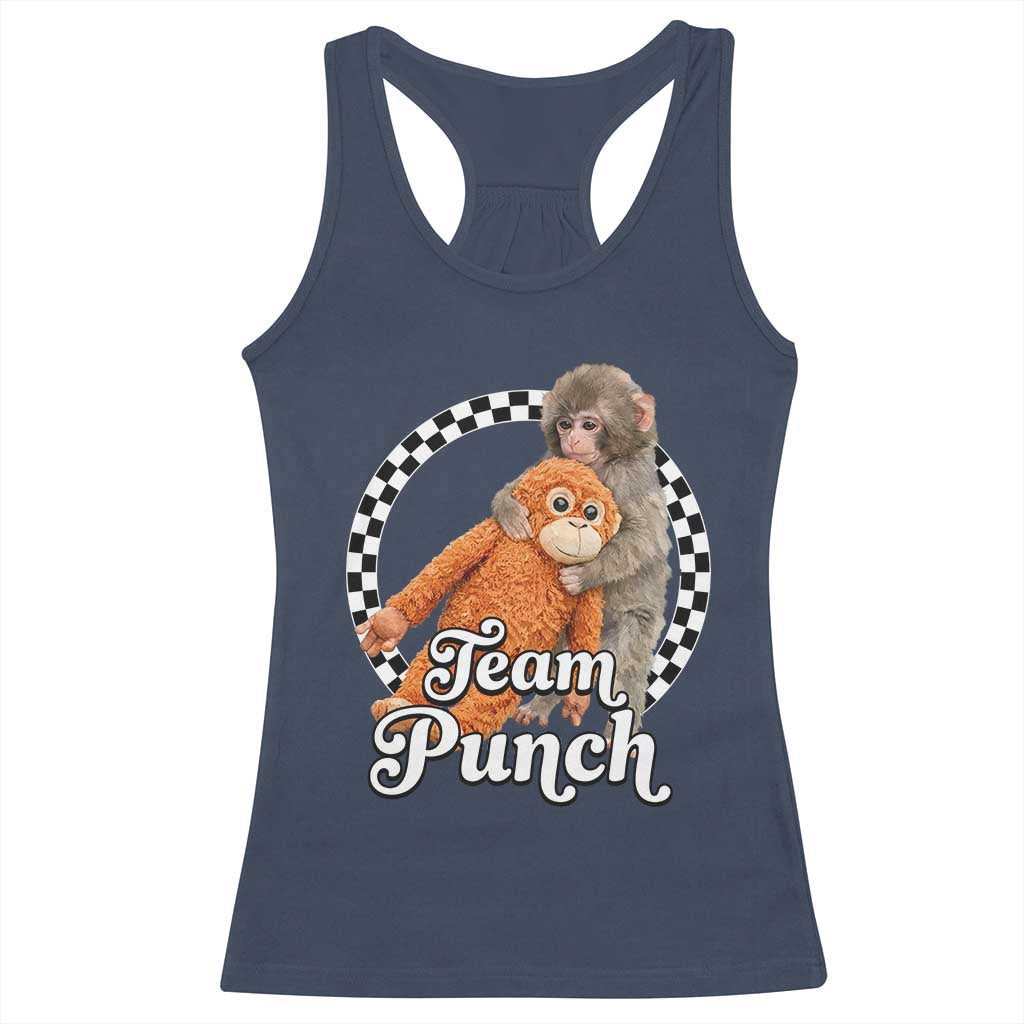 Punch Mokey Racerback Tank Top Baby Monkey And Plush Toy Viral Trend