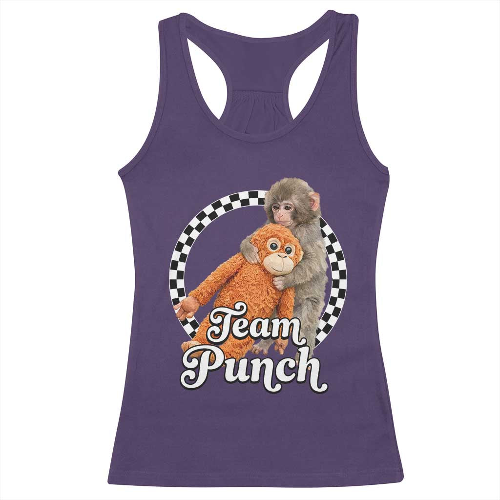 Punch Mokey Racerback Tank Top Baby Monkey And Plush Toy Viral Trend