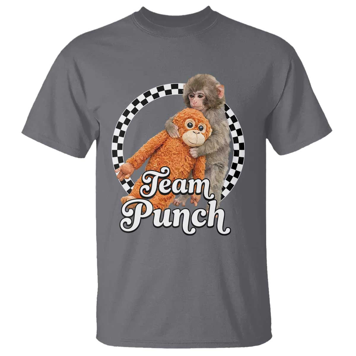 Punch Mokey T Shirt Baby Monkey And Plush Toy Viral Trend