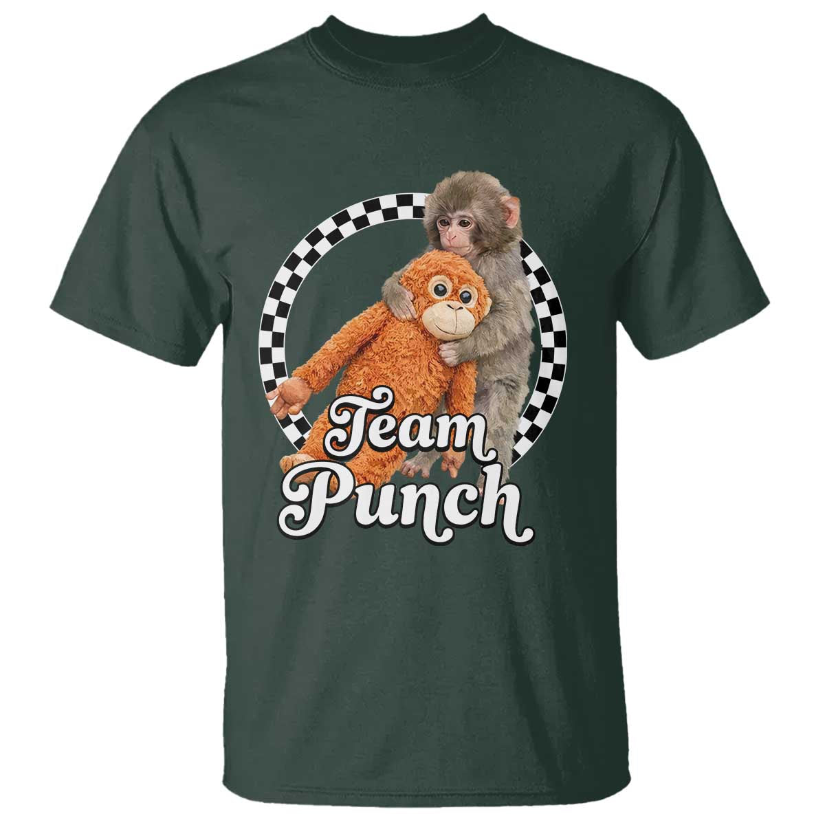 Punch Mokey T Shirt Baby Monkey And Plush Toy Viral Trend