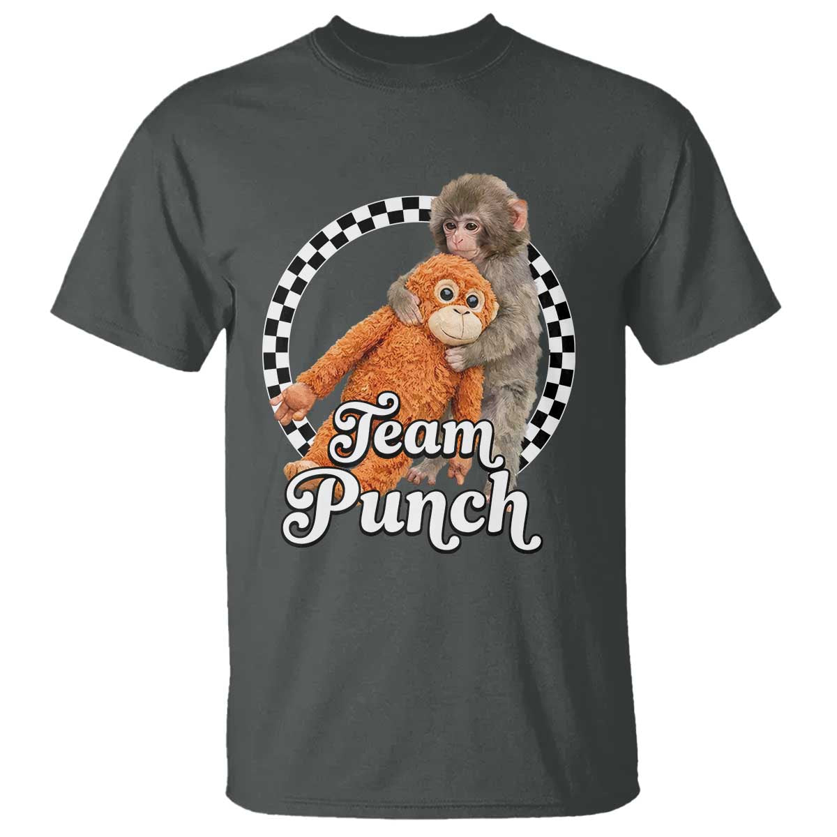 Punch Mokey T Shirt Baby Monkey And Plush Toy Viral Trend