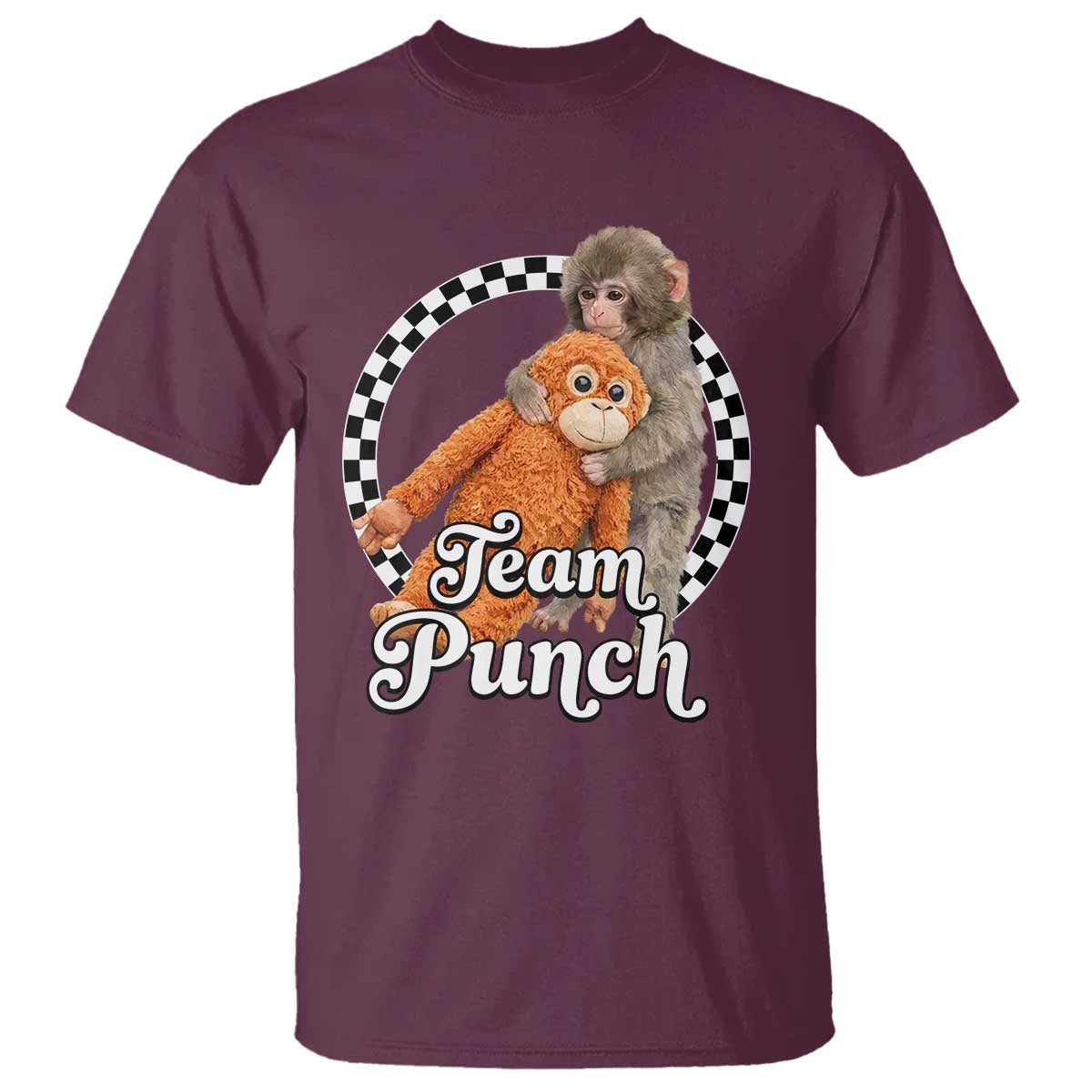 Punch Mokey T Shirt Baby Monkey And Plush Toy Viral Trend