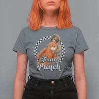 Punch Mokey T Shirt For Women Baby Monkey And Plush Toy Viral Trend