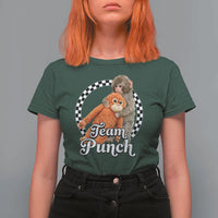 Punch Mokey T Shirt For Women Baby Monkey And Plush Toy Viral Trend