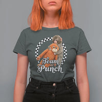 Punch Mokey T Shirt For Women Baby Monkey And Plush Toy Viral Trend