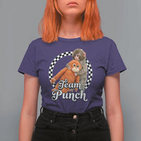 Punch Mokey T Shirt For Women Baby Monkey And Plush Toy Viral Trend