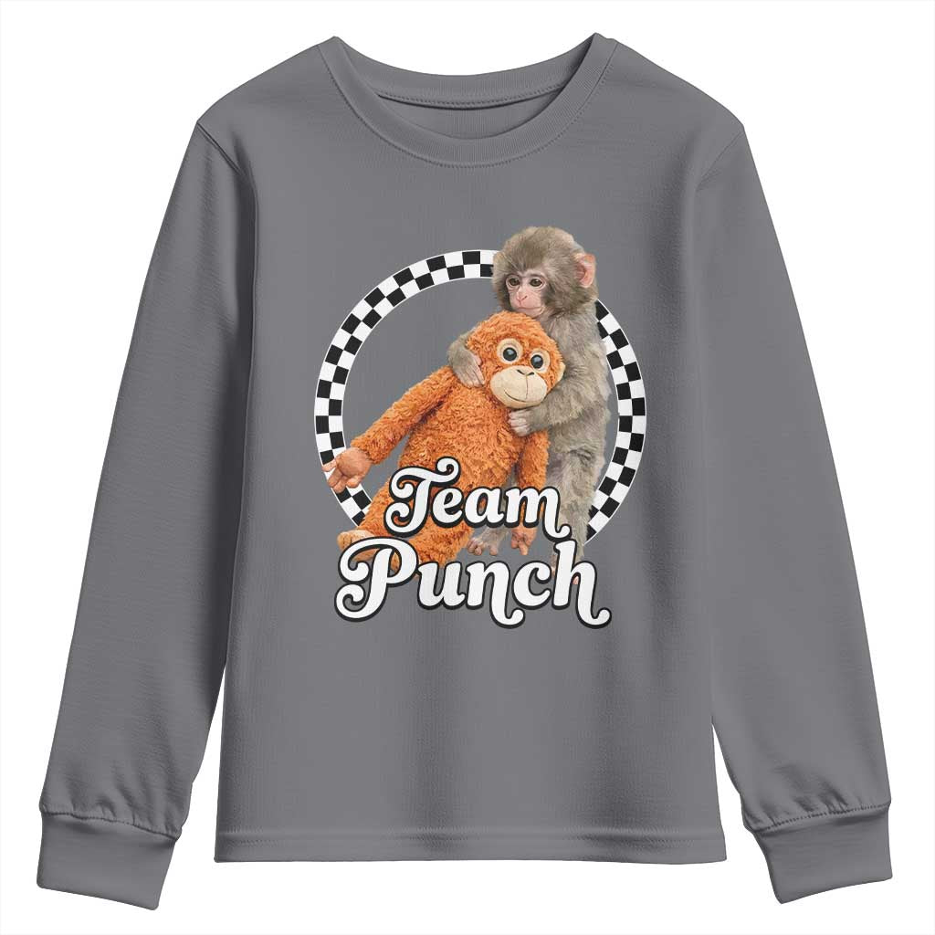 Punch Mokey Youth Sweatshirt Baby Monkey And Plush Toy Viral Trend