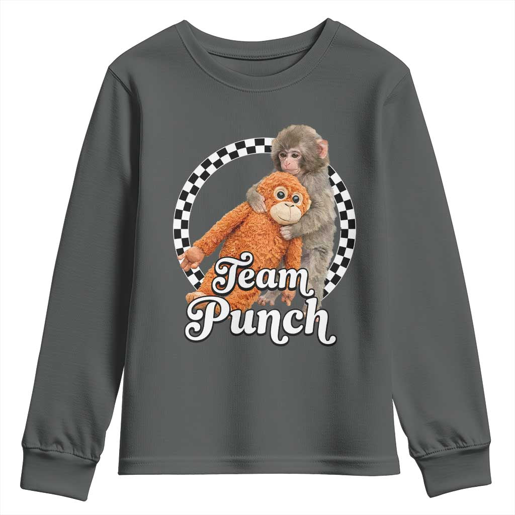 Punch Mokey Youth Sweatshirt Baby Monkey And Plush Toy Viral Trend