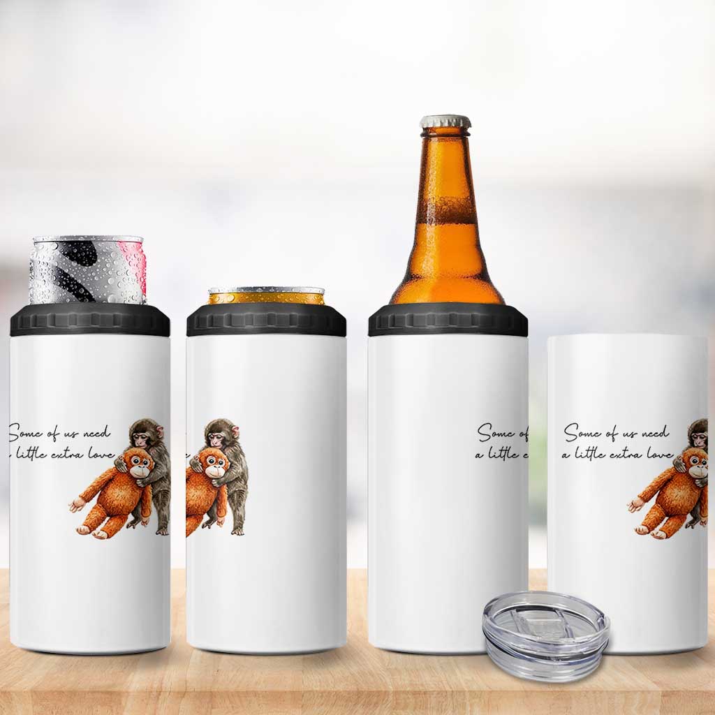 Punch Mokey 4 in 1 Can Cooler Tumbler Some Of Us Need a Little Extra Love