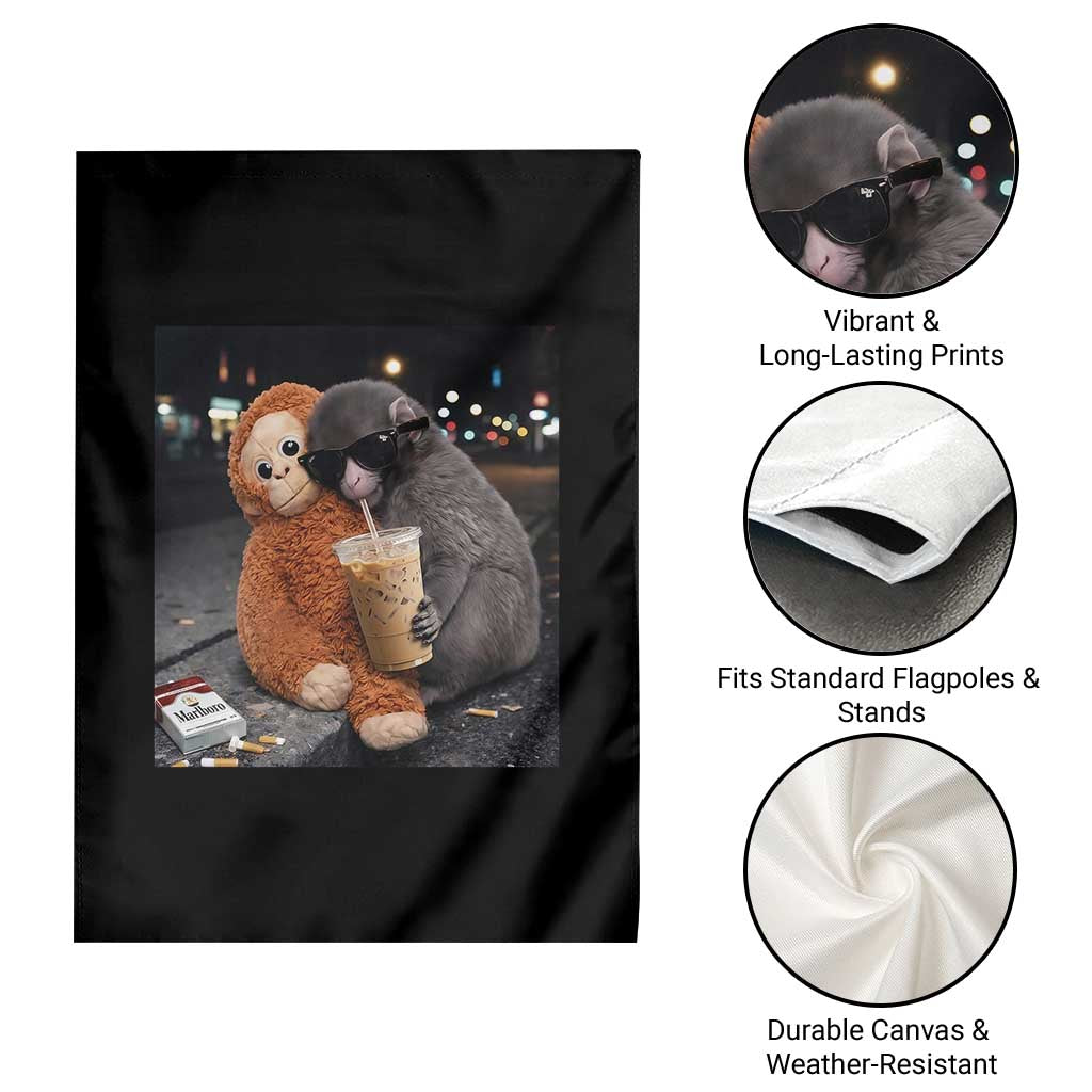 Punch Mokey Garden Flag Funny Drinking Diet Coke Sunglasses Street Meme