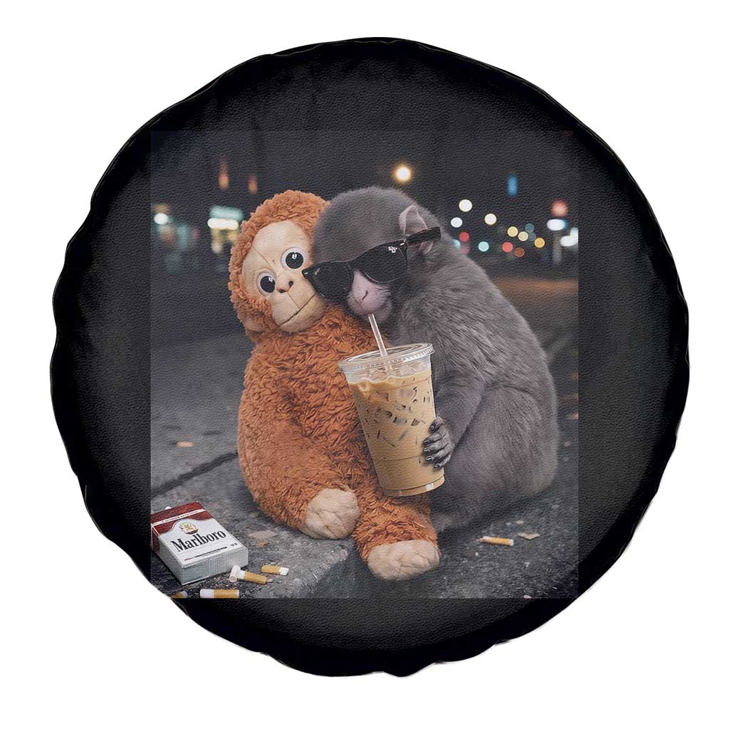 Punch Mokey Spare Tire Cover Funny Drinking Diet Coke Sunglasses Street Meme
