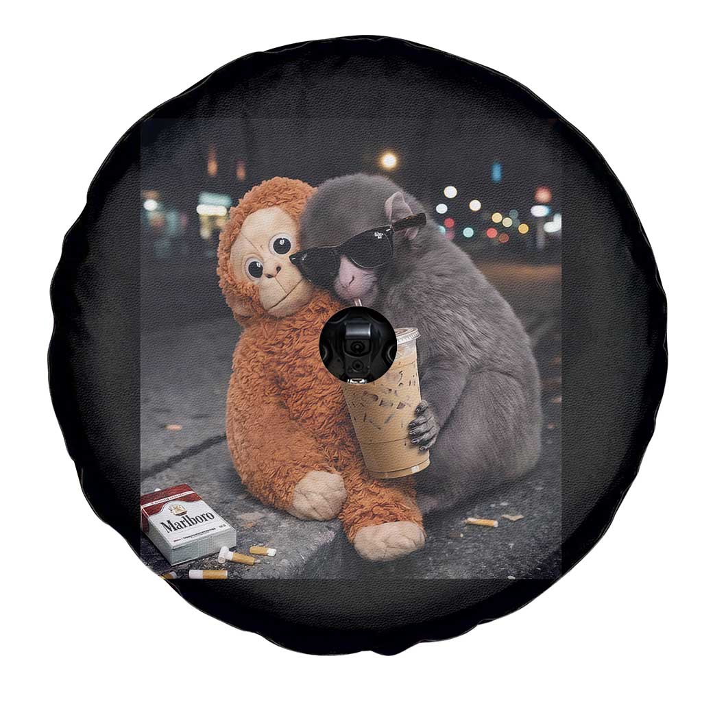 Punch Mokey Spare Tire Cover Funny Drinking Diet Coke Sunglasses Street Meme