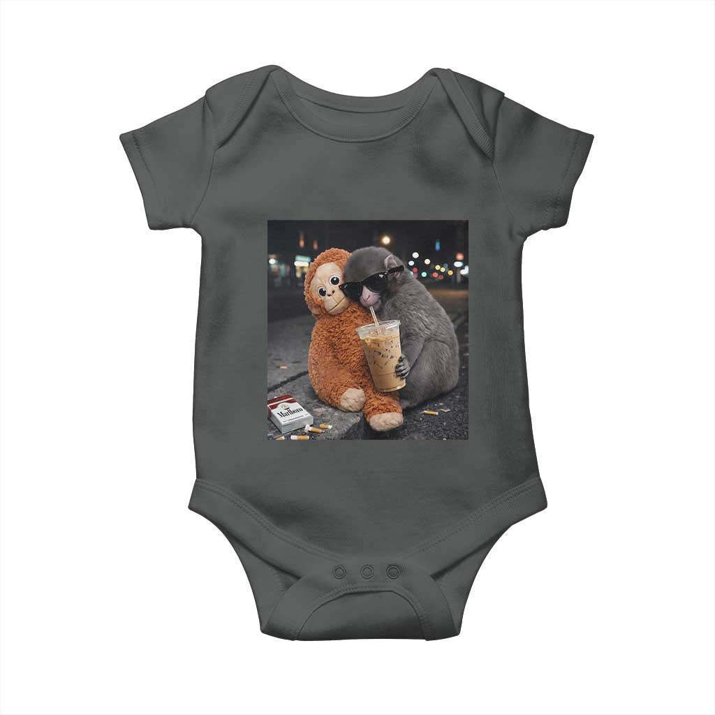 Punch Mokey Baby Onesie Funny Drinking Diet Coke Sunglasses Street Meme