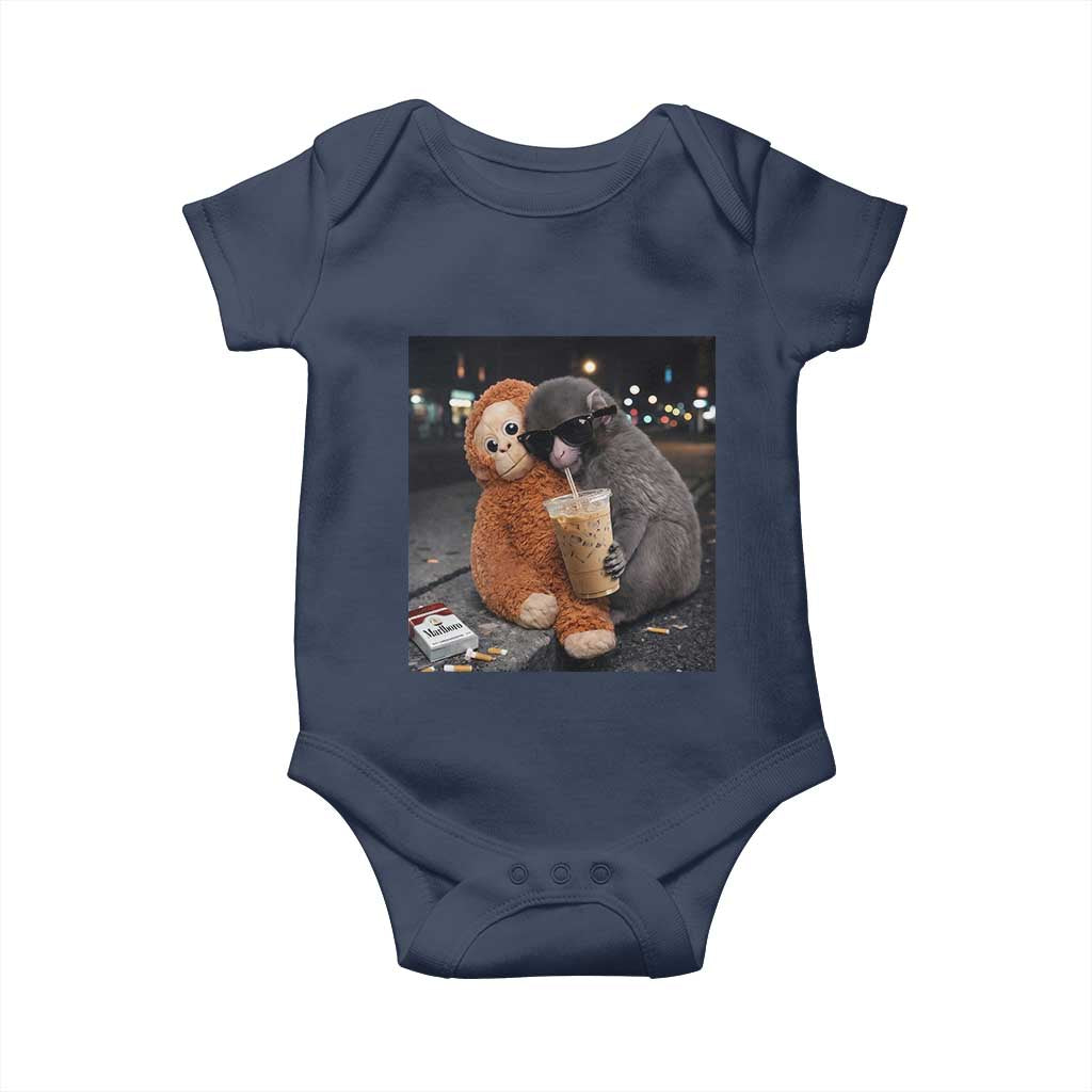 Punch Mokey Baby Onesie Funny Drinking Diet Coke Sunglasses Street Meme