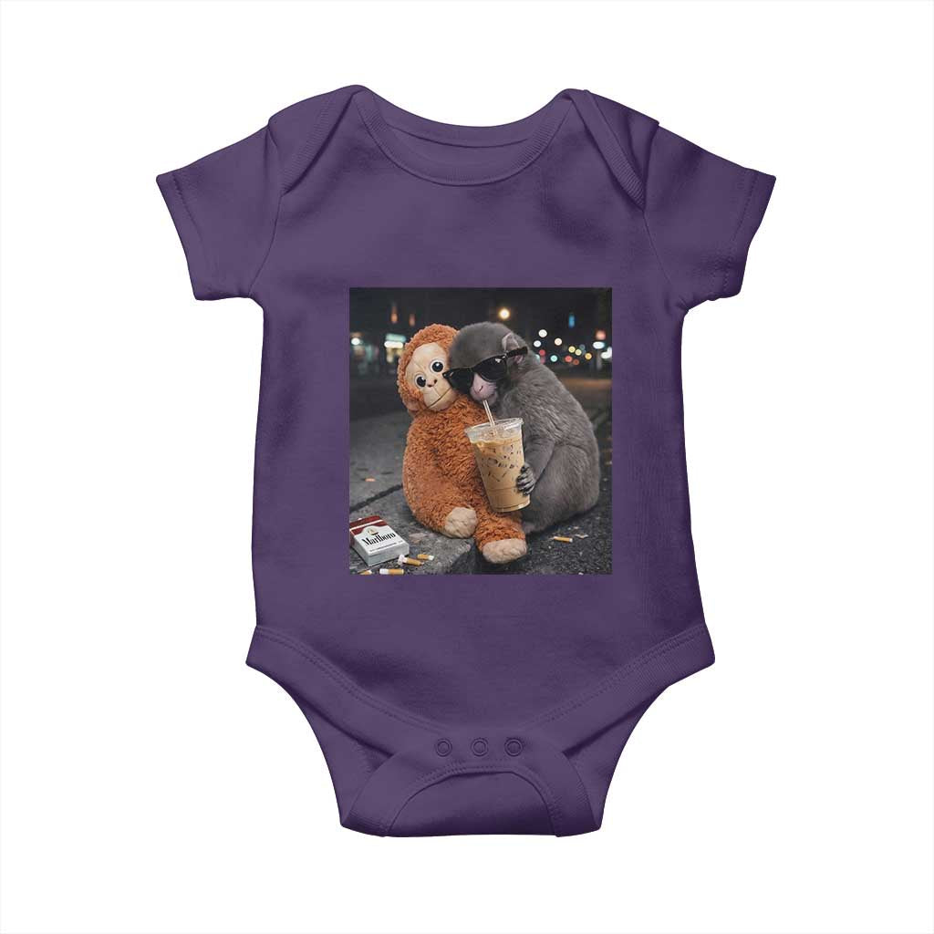 Punch Mokey Baby Onesie Funny Drinking Diet Coke Sunglasses Street Meme