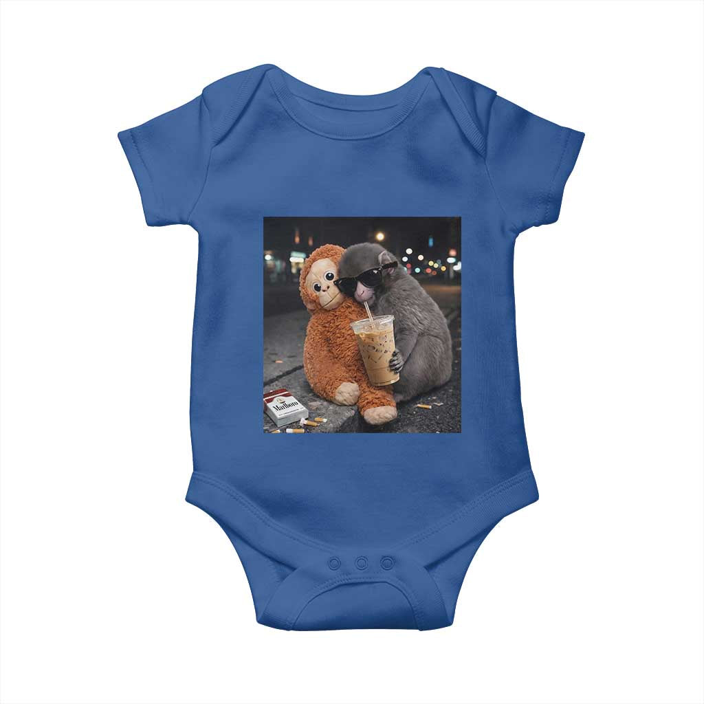 Punch Mokey Baby Onesie Funny Drinking Diet Coke Sunglasses Street Meme