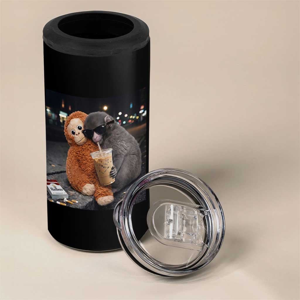 Punch Mokey 4 in 1 Can Cooler Tumbler Funny Drinking Diet Coke Sunglasses Street Meme