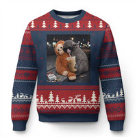 Punch Mokey Ugly Christmas Sweater Funny Drinking Diet Coke Sunglasses Street Meme