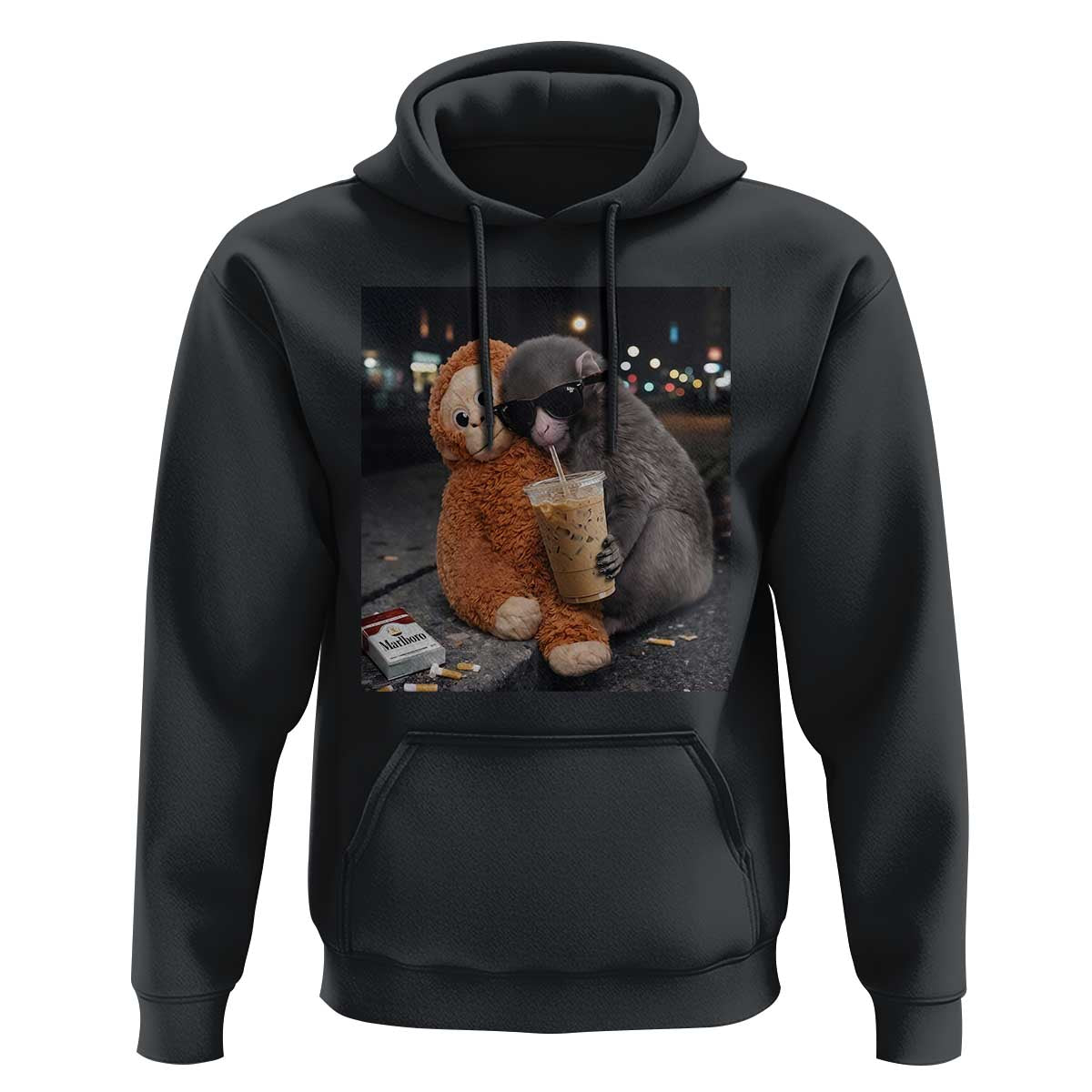 Punch Mokey Hoodie Funny Drinking Diet Coke Sunglasses Street Meme