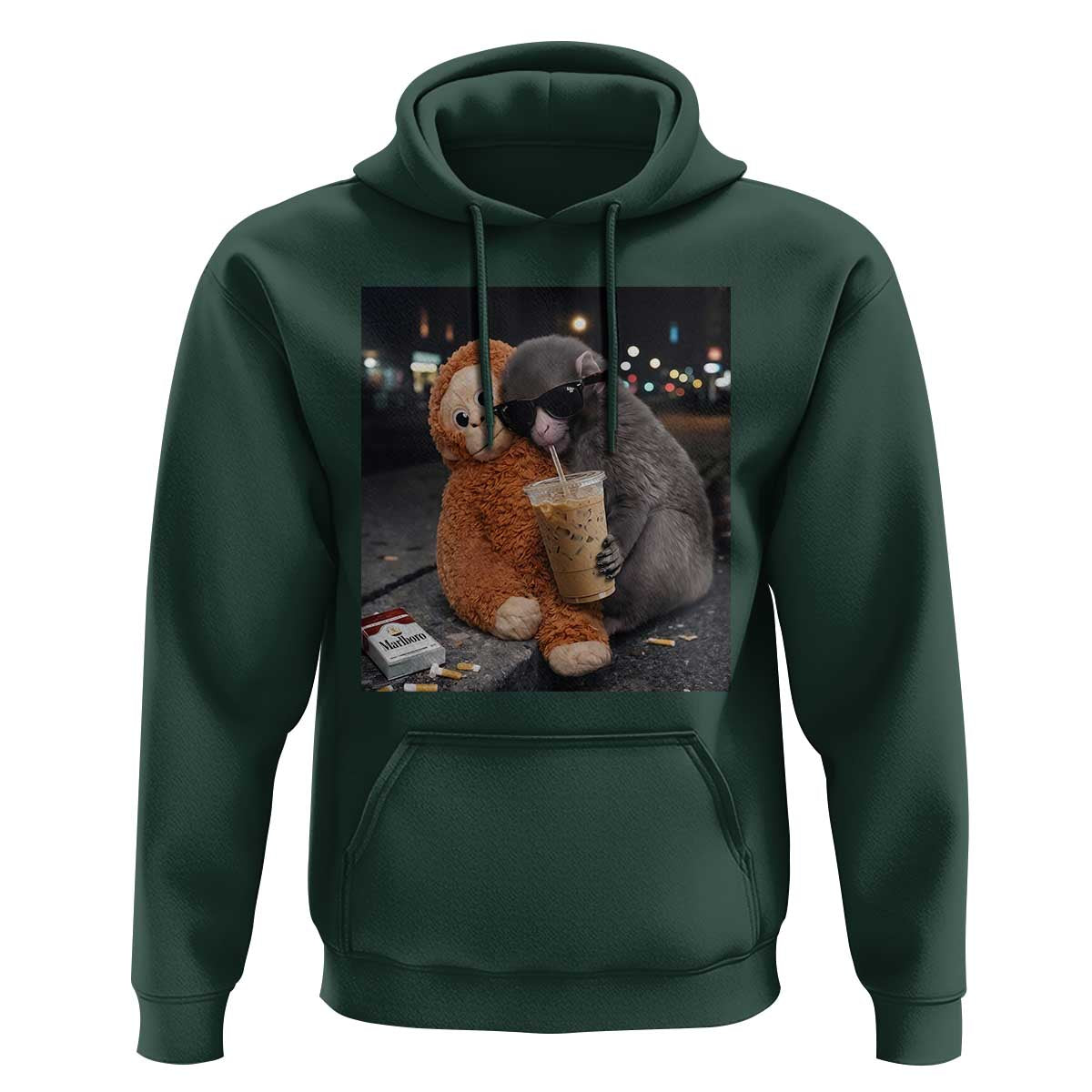 Punch Mokey Hoodie Funny Drinking Diet Coke Sunglasses Street Meme