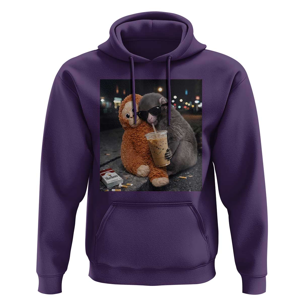 Punch Mokey Hoodie Funny Drinking Diet Coke Sunglasses Street Meme