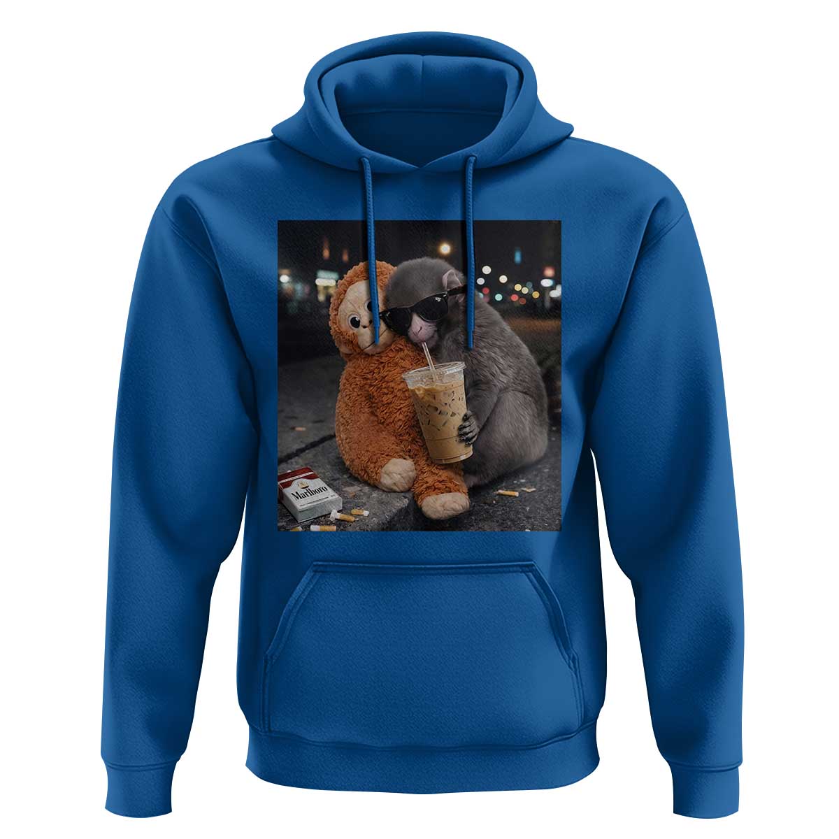 Punch Mokey Hoodie Funny Drinking Diet Coke Sunglasses Street Meme