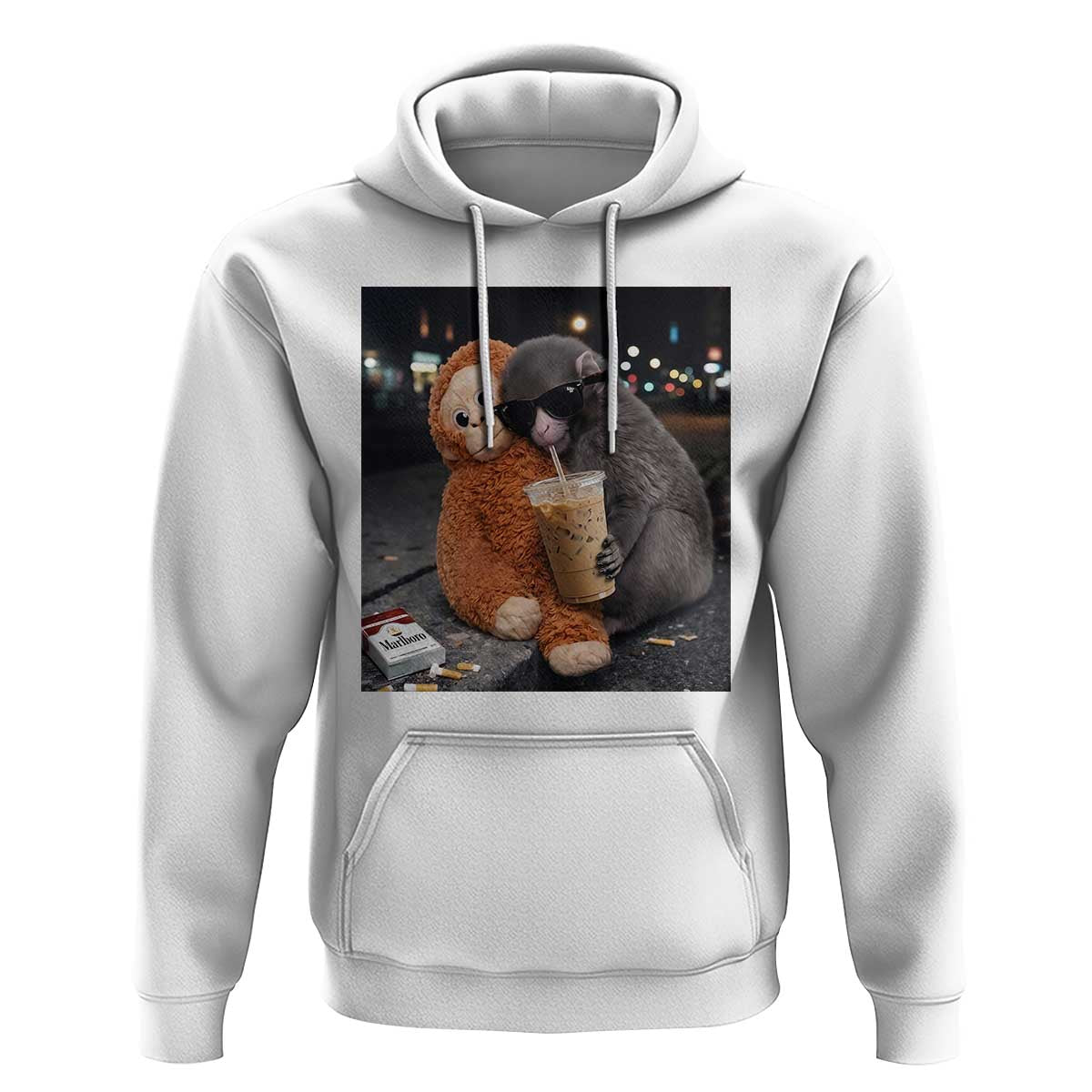 Punch Mokey Hoodie Funny Drinking Diet Coke Sunglasses Street Meme