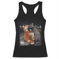 Punch Mokey Racerback Tank Top Funny Drinking Diet Coke Sunglasses Street Meme