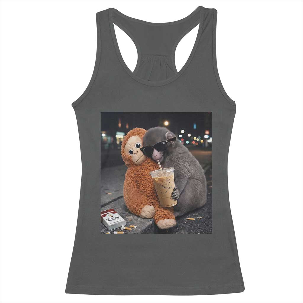 Punch Mokey Racerback Tank Top Funny Drinking Diet Coke Sunglasses Street Meme