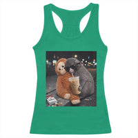 Punch Mokey Racerback Tank Top Funny Drinking Diet Coke Sunglasses Street Meme