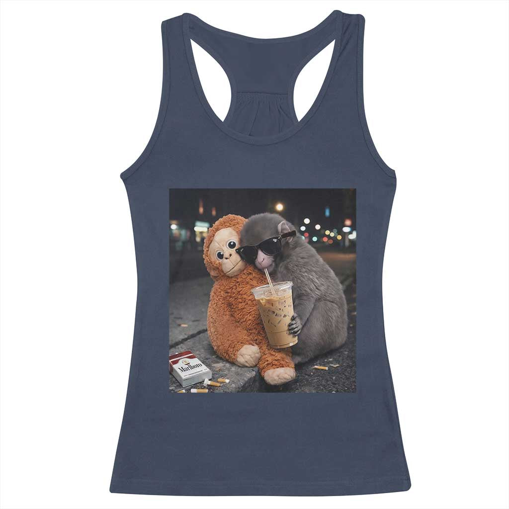 Punch Mokey Racerback Tank Top Funny Drinking Diet Coke Sunglasses Street Meme