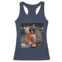 Punch Mokey Racerback Tank Top Funny Drinking Diet Coke Sunglasses Street Meme